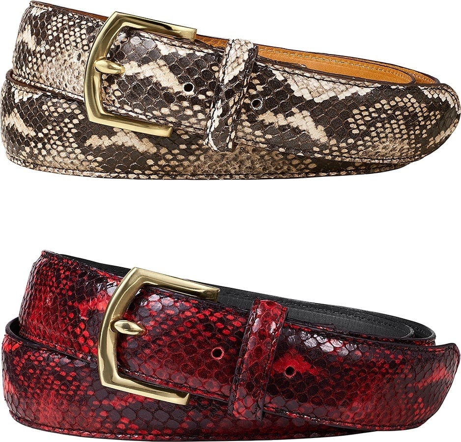Faux Snakeskin Belt